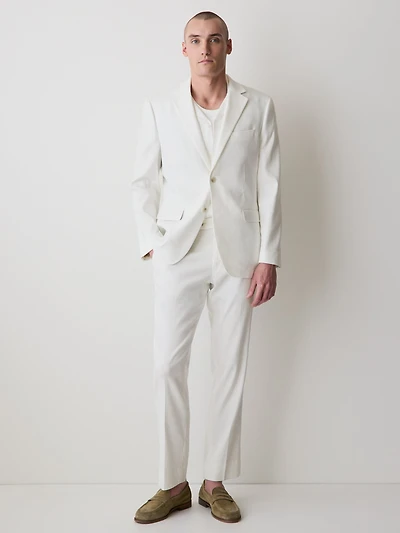 Tailored-Fit Linen Suit Blazer