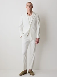 Tailored-Fit Linen Suit Blazer