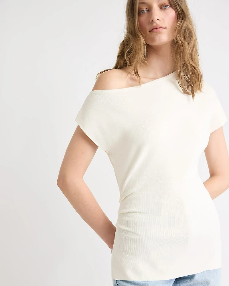 Long Asymmetrical Draped Sweater