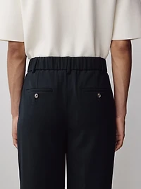 Mid-Rise Straight-Leg Cropped Pant