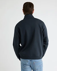 Long-Sleeve Half-Zip Mock-Neck Sweater
