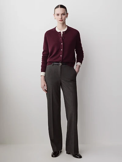 Mid-Rise Wide-Leg Heavy Twill Pant