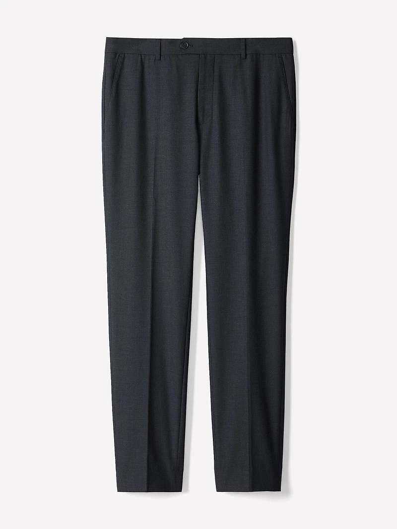 Pantalon en Mélange de Laine à Jambe Étroite