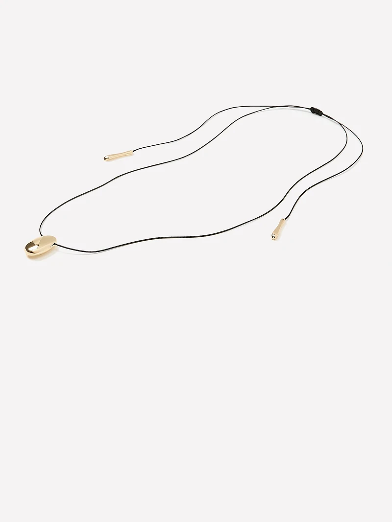 Collier en Corde à Pendentif à Forme Organique