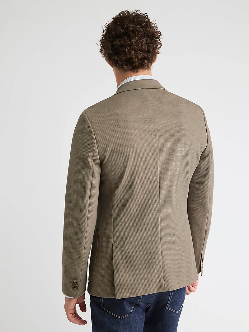 Veston en Tricot Texturé à Coupe Étroite