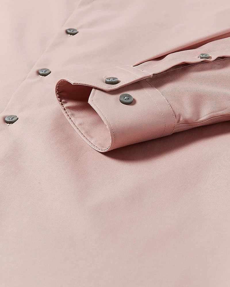 Slim-Fit Solid Sateen Dress Shirt