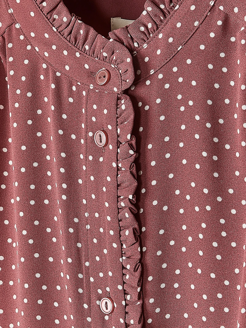 Ribe Courte Boutonnée Sans Manches à Col Montant