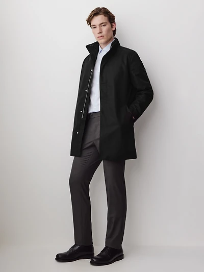 Pantalon en Mélange de Laine à Jambe Étroite