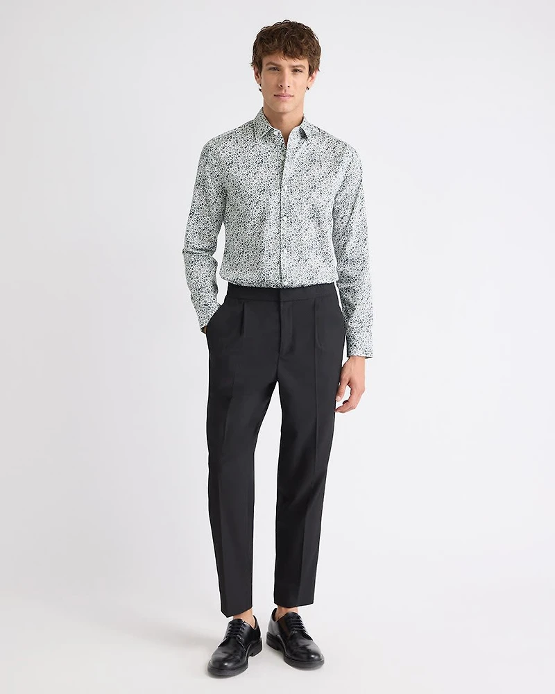 Chemise Habillée à Coupe Étroite Motif Floral