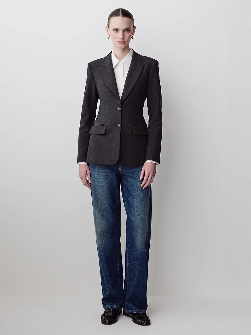 Two-Button Hourglass Blazer