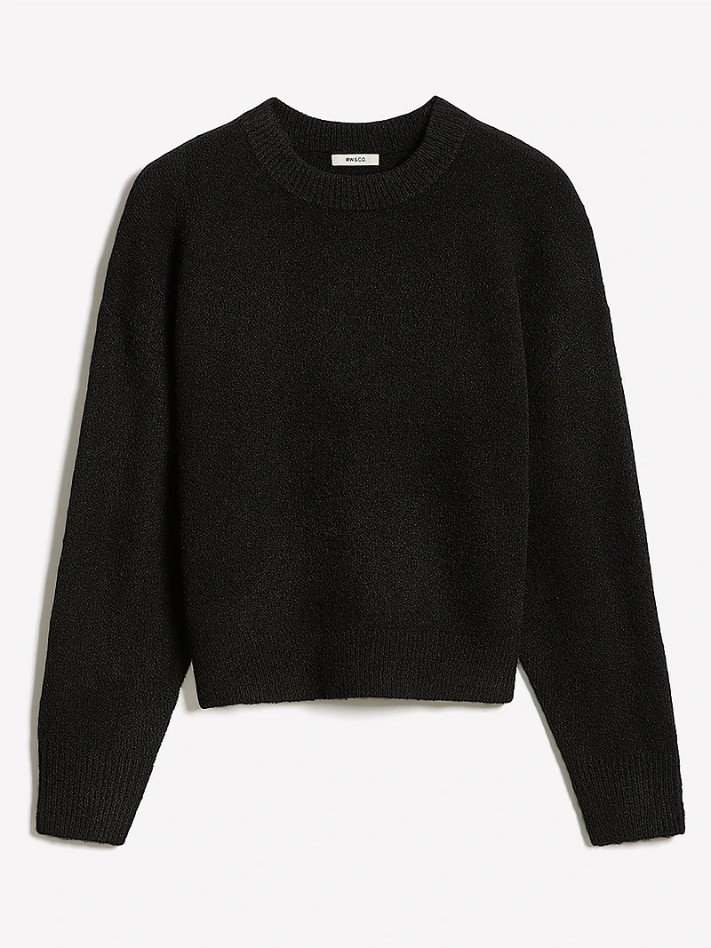 Long-Sleeve Crew-Neck Loose Sweater