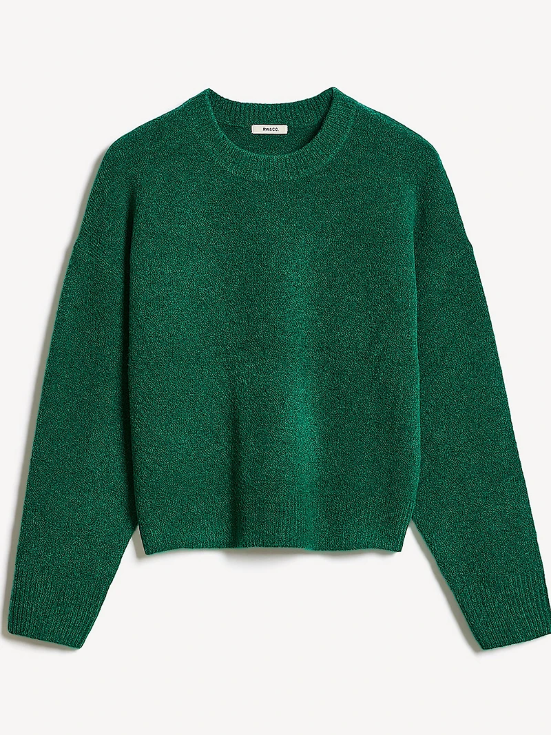 Long-Sleeve Crew-Neck Loose Sweater
