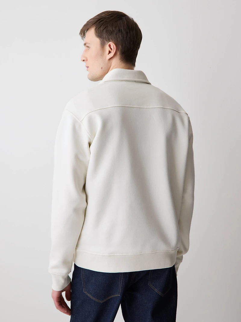 Fleece Long-Sleeve Polo