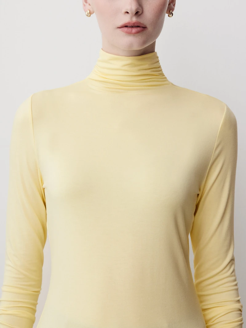Long-Sleeve Mock-Neck Top