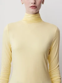 Long-Sleeve Mock-Neck Top