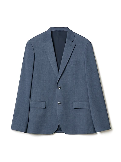 Veston de Complet Bleu à Coupe Ajustée