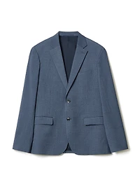 Veston de Complet Bleu à Coupe Ajustée