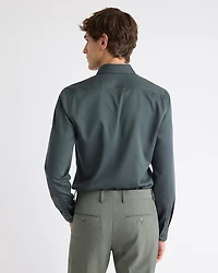 Slim-Fit Solid Cotton Modal Dress Shirt