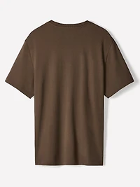 T-Shirt Uni à Manches Courtes et Col Rond