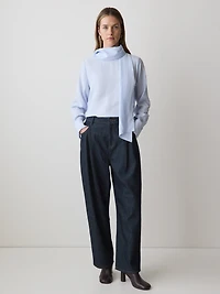High-Rise Barrel Jeans