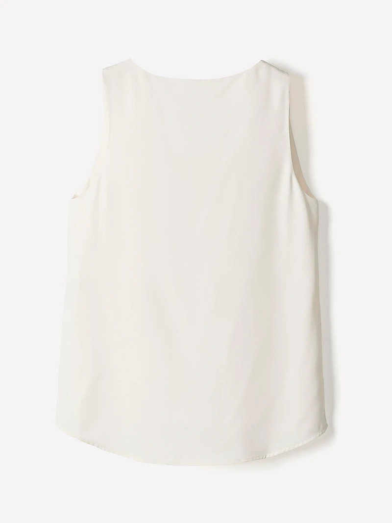 U-Neck Luxe Crepe Cami