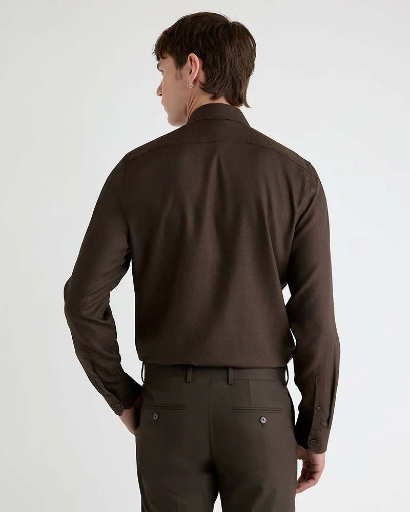 Tailored-Fit Heather Dress Shirt