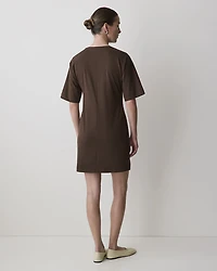 Short-Sleeve Crew-Neck Mini Dress
