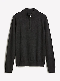 Pull à Col Montant Demi-Zip et Manches Longues