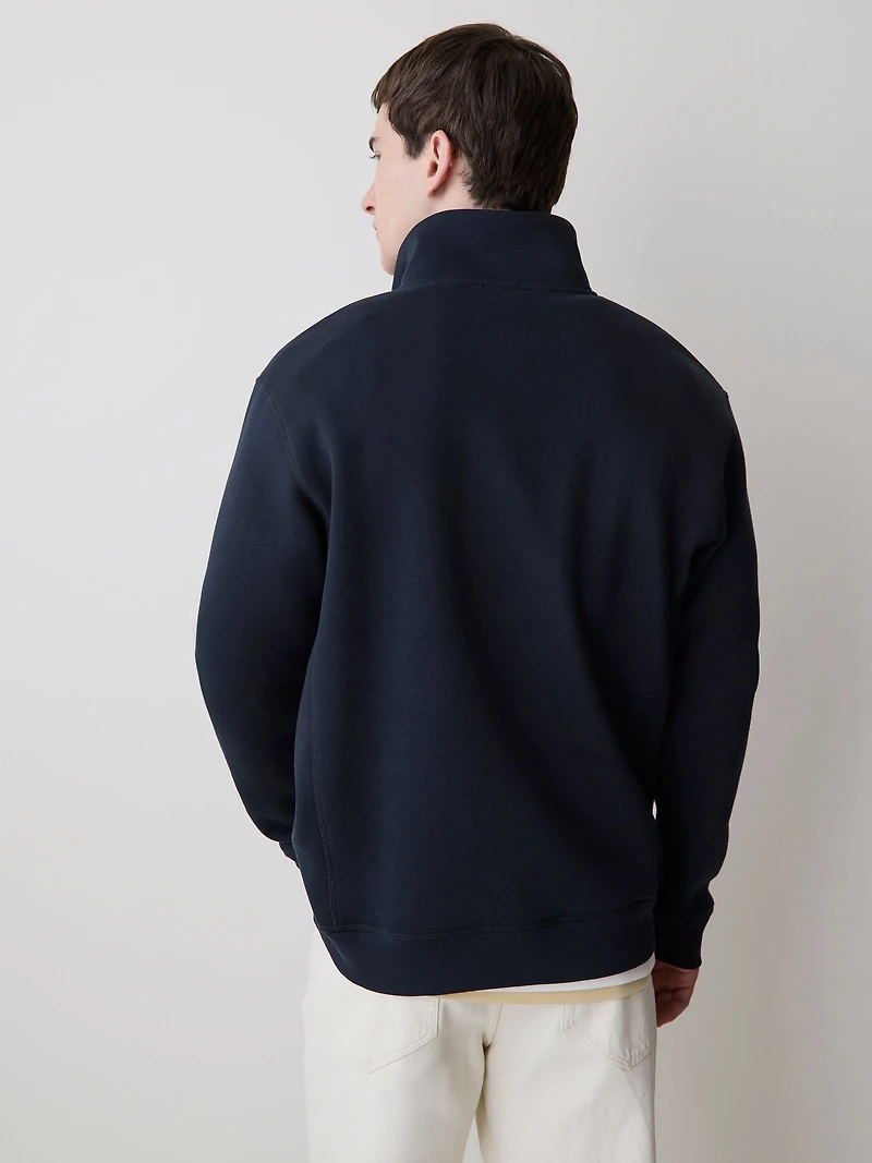 Pull à Col Montant Zippé et Manches Longues