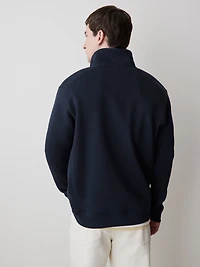 Pull à Col Montant Zippé et Manches Longues