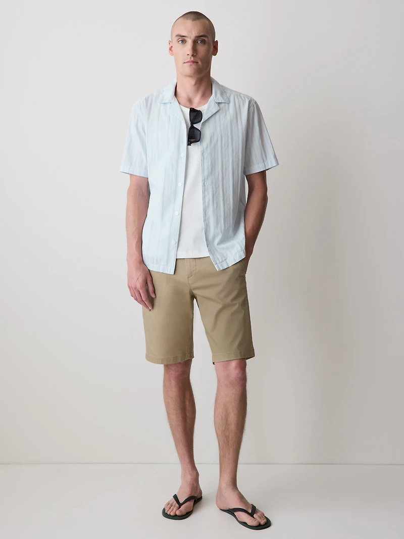 Short-Sleeve Shirt with Camp Collar