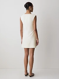 Sleeveless Crew-Neck Mini Dress