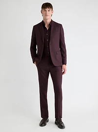 Pantalon de Complet Figue à Coupe Étroite