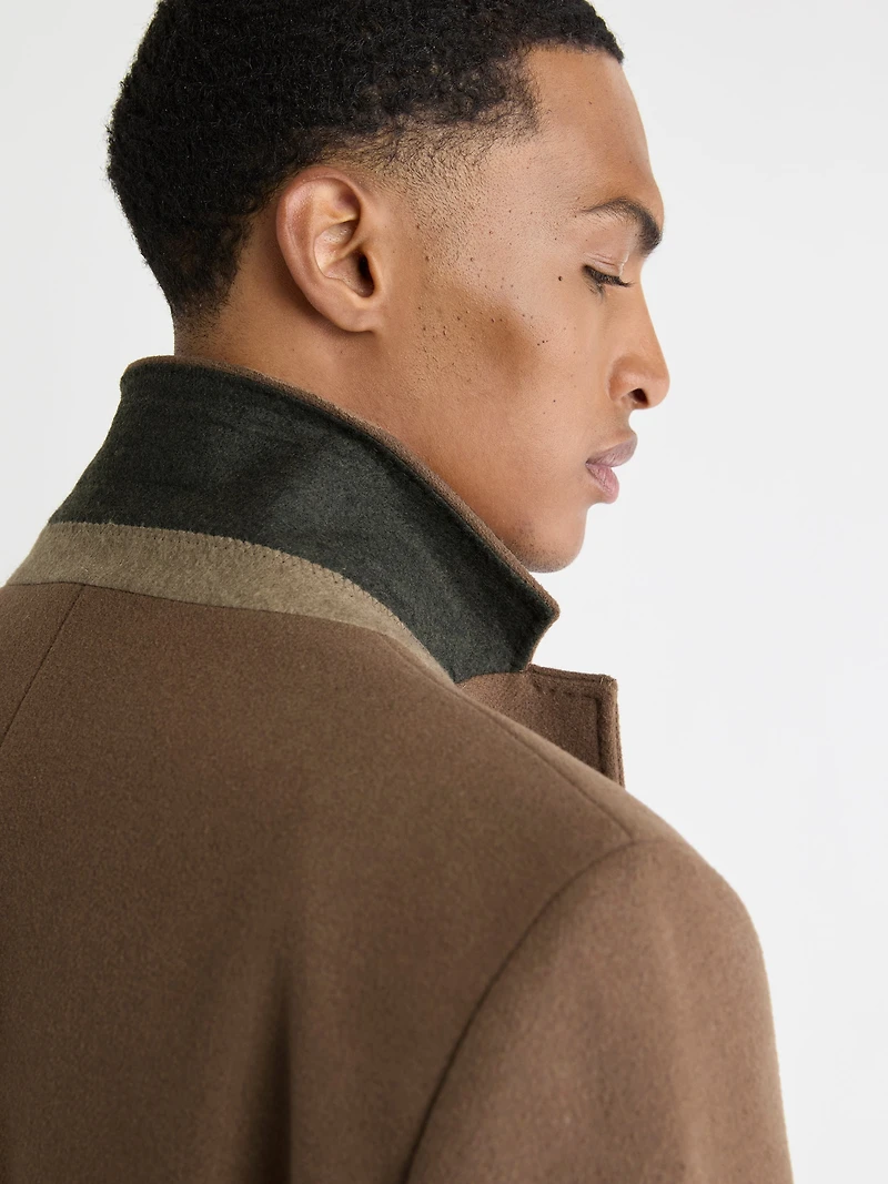 Manteau Classique en Laine avec Col Tailleur