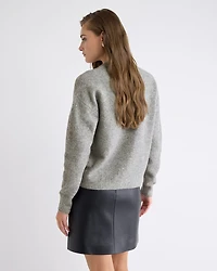Pull à Col Rond et Manches Longues avec Motif Brodé