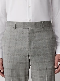 Slim-Fit Checkered Grey Suit Pant