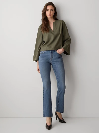 Mid-Rise Bootcut Jeans