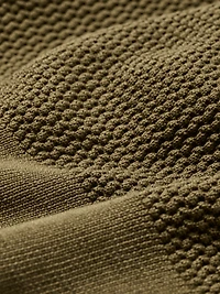 Short-Sleeve Textured Shirt Sweater