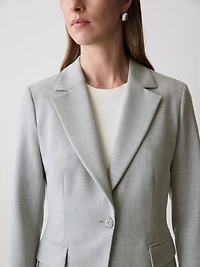 Veston Ajusté à Boutonnage Simple