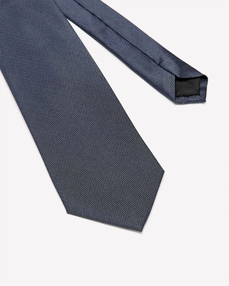 Cravate Large Unie Bleue