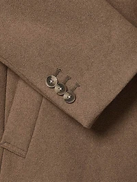 Manteau Classique en Laine avec Col Tailleur