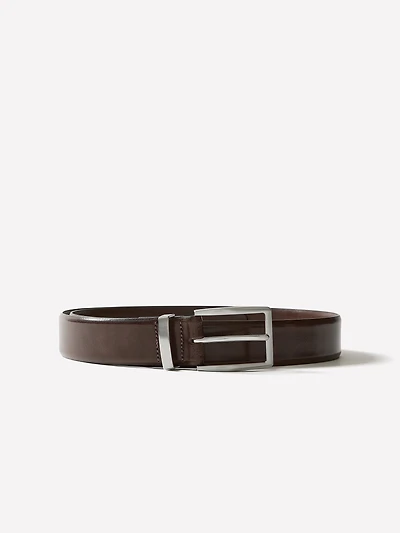 Leather Belt with Square Buckle