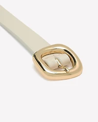 Ceinture en Cuir avec Boucle Sculpturale