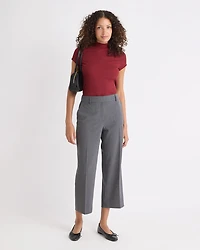 Mid-Rise Straight-Leg Cropped Pant