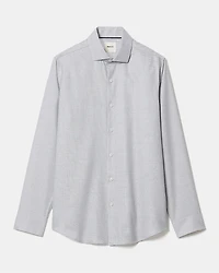 Chemise Habillée à Coupe Étroite en Dobby Micro Motif de Carrés