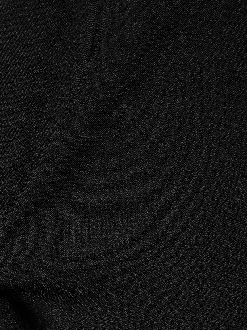 Robe Midi en Sergé à Manches Très Courtes et Col V