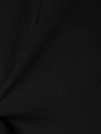 Robe Midi en Sergé à Manches Très Courtes et Col V