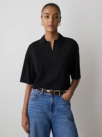 Piqué-Knit Short-Sleeve Polo