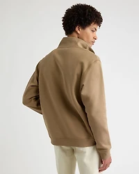 Long-Sleeve Half-Zip Mock-Neck Sweater