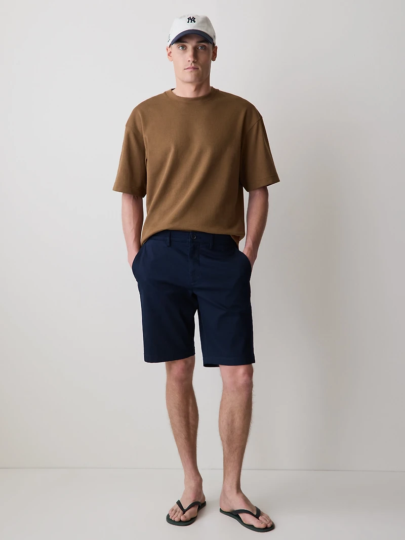 T-Shirt Ample à Manches Courtes et Col Rond